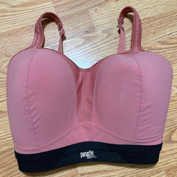 Panache Women's Mauve and Black Sports Bra - Picture 1 of 6